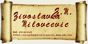 Živoslavka Milovčević vizit kartica